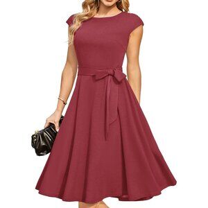 Dresstells Women's Raspberry Modest Vintage Cocktail Formal Party Dresses